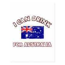 Cool Australia Drinking Designs Postcard