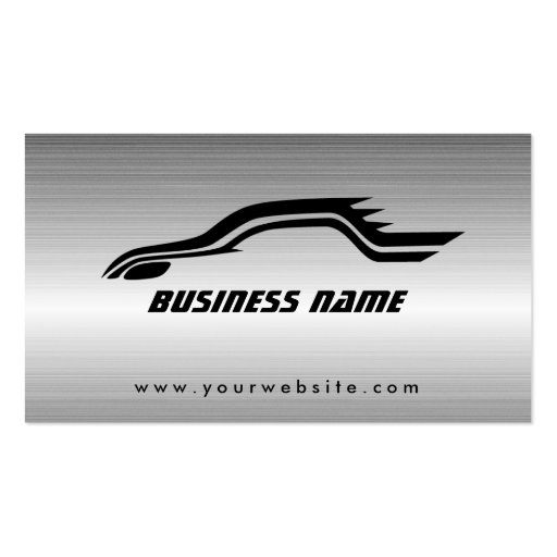 Cool Auto Outline Metal Car Business Cards (front side)
