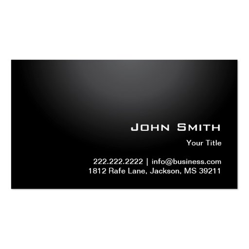 Cool Auto Trade Black business card (back side)