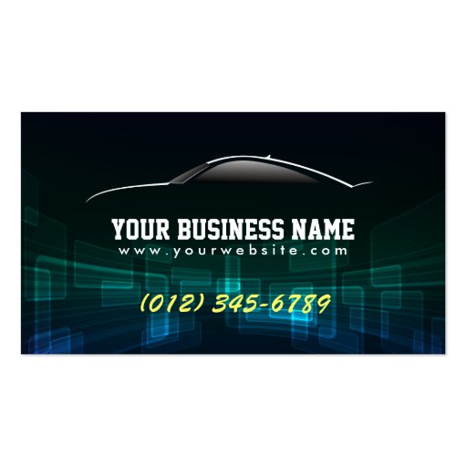 Cool Auto Trade Black business card (front side)