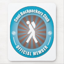 Cool Backpackers Club mousepads by busybees Cool Backpackers Club mousepads