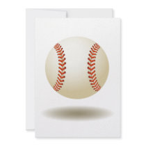 Cool Baseball Emblem Custom Invites