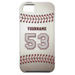 Cool Baseball Stitches - Custom Number 53 and Name iPhone 5 Case Cool Baseball Stitches - Custom Number 53 and Name iPhone 5 Case