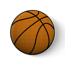 Cool Basketball and Custom Sports B Ball Button