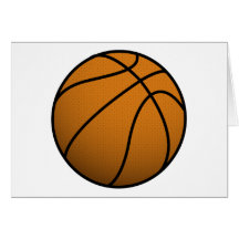 Cool Basketball and Custom Sports B Ball Greeting Card