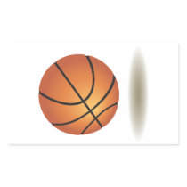 Cool Basketball Emblem Rectangle Stickers