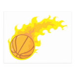 Cool Basketball Fire Icon Logo Shirt Postcard