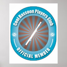 Cool Bassoon Players Club Poster