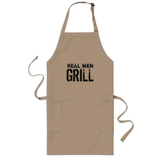 Cool BBQ chef apron for men Real men grill Zazzle