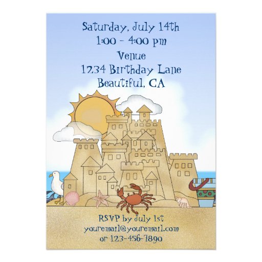 Cool Beach Baby 1st Birthday Invitation for Boys