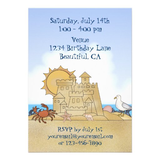 Cool Beach Baby 1st Birthday Invitation for Boys