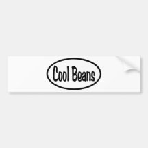 Cool Beans Oval Bumper Sticker