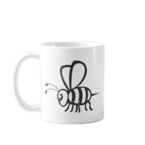 Cool Bee Black Outline Logo Tattoo Shirt Mug