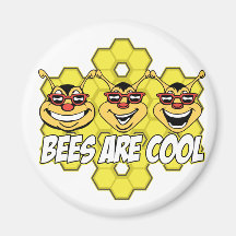 Cool Bees Fridge Magnet