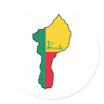 Cool Benin Round Stickers