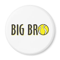 Cool Big Bro Brother Shirt - Tennis Theme magnets