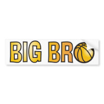 Cool Big Bro Shirt - Basketball Theme Bumper Sticker