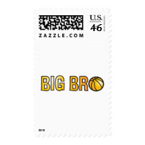 Cool Big Bro Shirt - Basketball Theme Postage