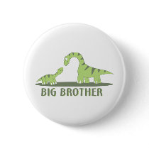 Cool Big Brother Shirt - Dinosaur Theme Pinback Button