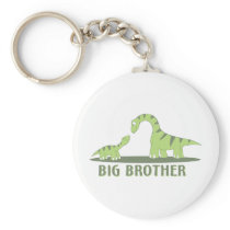 Cool Big Brother Shirt - Dinosaur Theme Key Chain