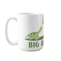 Cool Big Brother Shirt - Dinosaur Theme Coffee Mugs