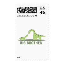 Cool Big Brother Shirt - Dinosaur Theme Stamps