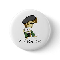 Cool Big Daddy-O Beatniks Buttons