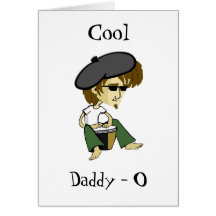 Cool Big Daddy-O Beatniks Greeting Card