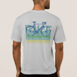 cool bike, biking inspired, blue bicycle t-shirt