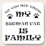 Cool birman CAT designs Drink Coasters