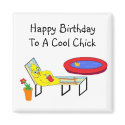 Cool Birthday Chick magnets