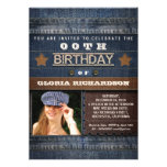 cool birthday party fashionable photo invitations