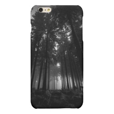 Cool Black and White Forest Fog Silence Gifts Matte iPhone 6 Plus Case