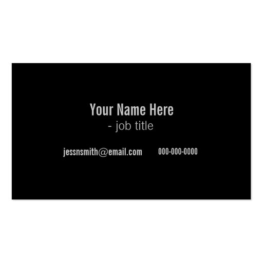 cool black and white modern profile cards business card templates (front side)