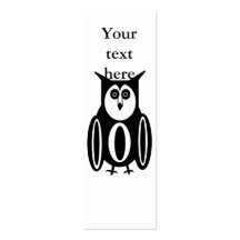 Cool black and white owl business card templates