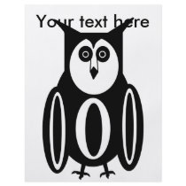 Cool black and white owl flyer design