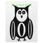 Cool black and white owl letterhead
