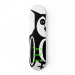 Cool black and white owl skateboards
