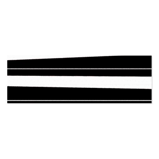Cool Black and White Pattern Uneven Stripes Business Cards (back side)