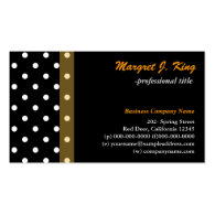 Cool black and white polka dots profile cards business card template