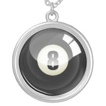 Cool Black Eight Ball Billards Custom Jewelry