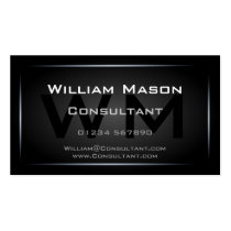 Cool Black Framed Monogram Professional Business Card Templates