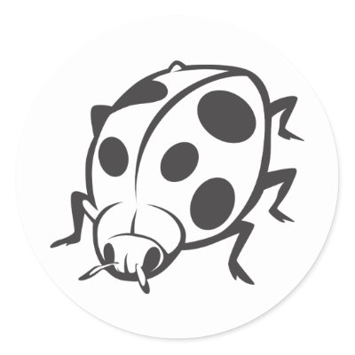 Cool Black Ladybug Tattoo Logo Sticker by graphicdesigner