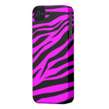 Cool Black/Purple Zebra Print - iPhone 4/4s Case iPhone 4 Case-Mate Case