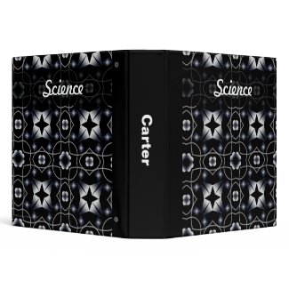 Cool Kaleidoscope Custom Binder/Folder Black and White