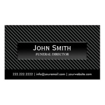 Cool Black Stripes Funeral Business Card