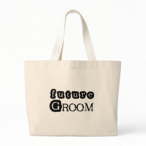 Cool Black Text Future Groom bags