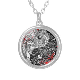 Cool blood splatter Yin Yang Dragons tattoo art Custom Jewelry