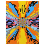 Cool blue and orange psychedelic flyers