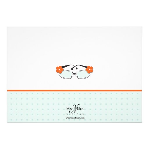 Cool Blue and Orange Summer Sunglasses Invitation